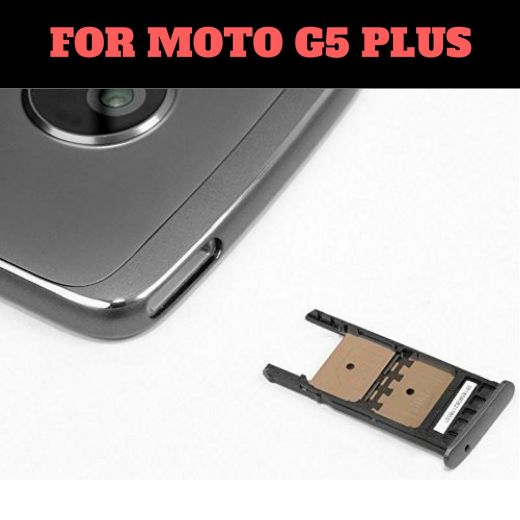 Brand New Sim Tray Card Holder Outer Jack For Motorola Moto G5 Plus - Grey / Black